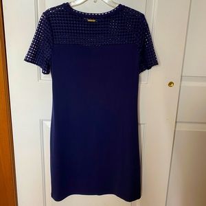 Michael Kors navy eyelet mini dress